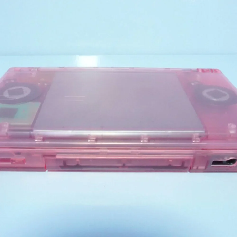 Nintendo DS Lite Transparent Clear Cherry Pink Handheld System with Charger